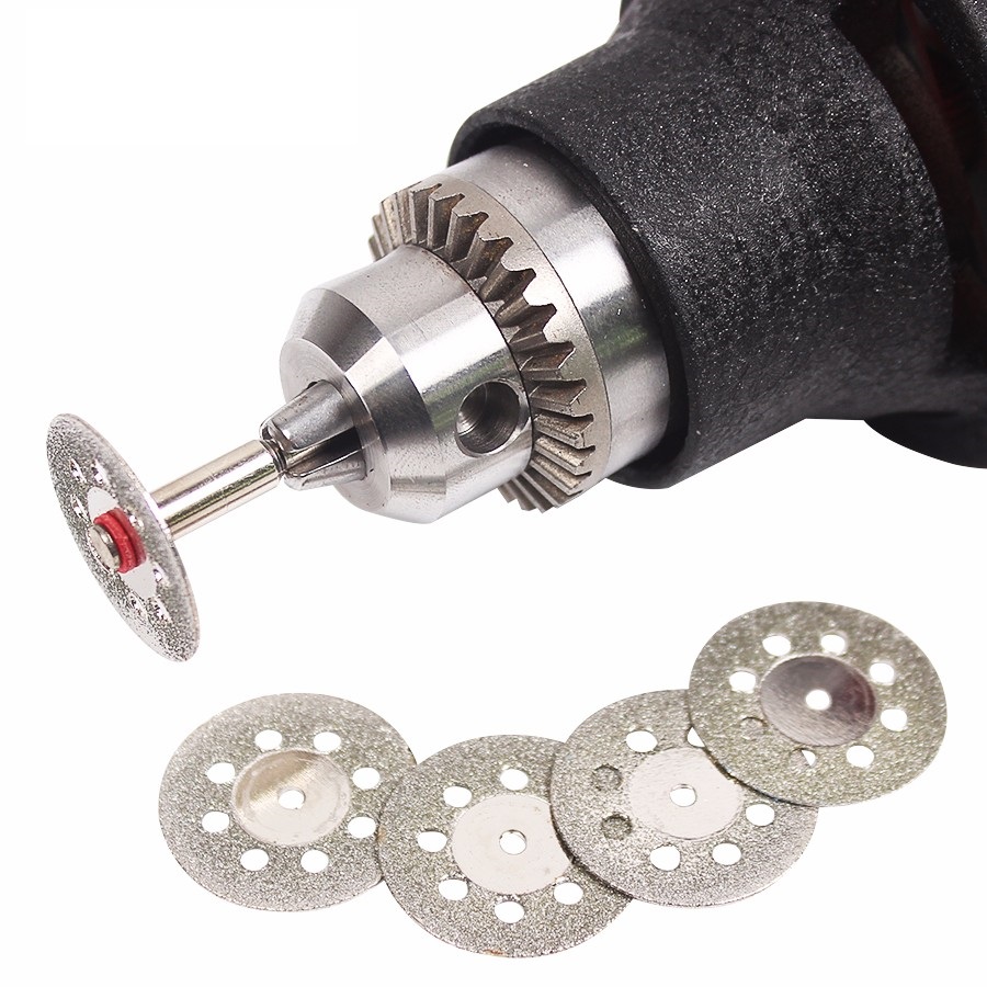6-Piece 50mm Diamond Emery Cutting Discs For Dremel Rotary Tools – 1/8 Inch Shank
